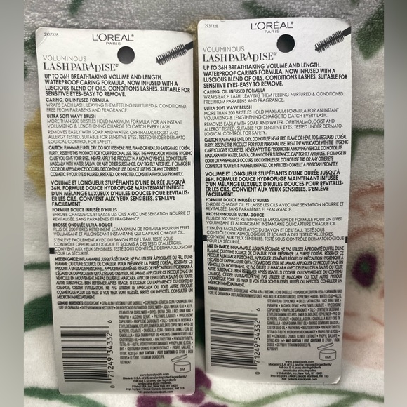 L’Oreal Lash Paradise Waterproof Mascara x2 - Picture 3 of 5